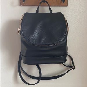 Small Faux Leather Backpack